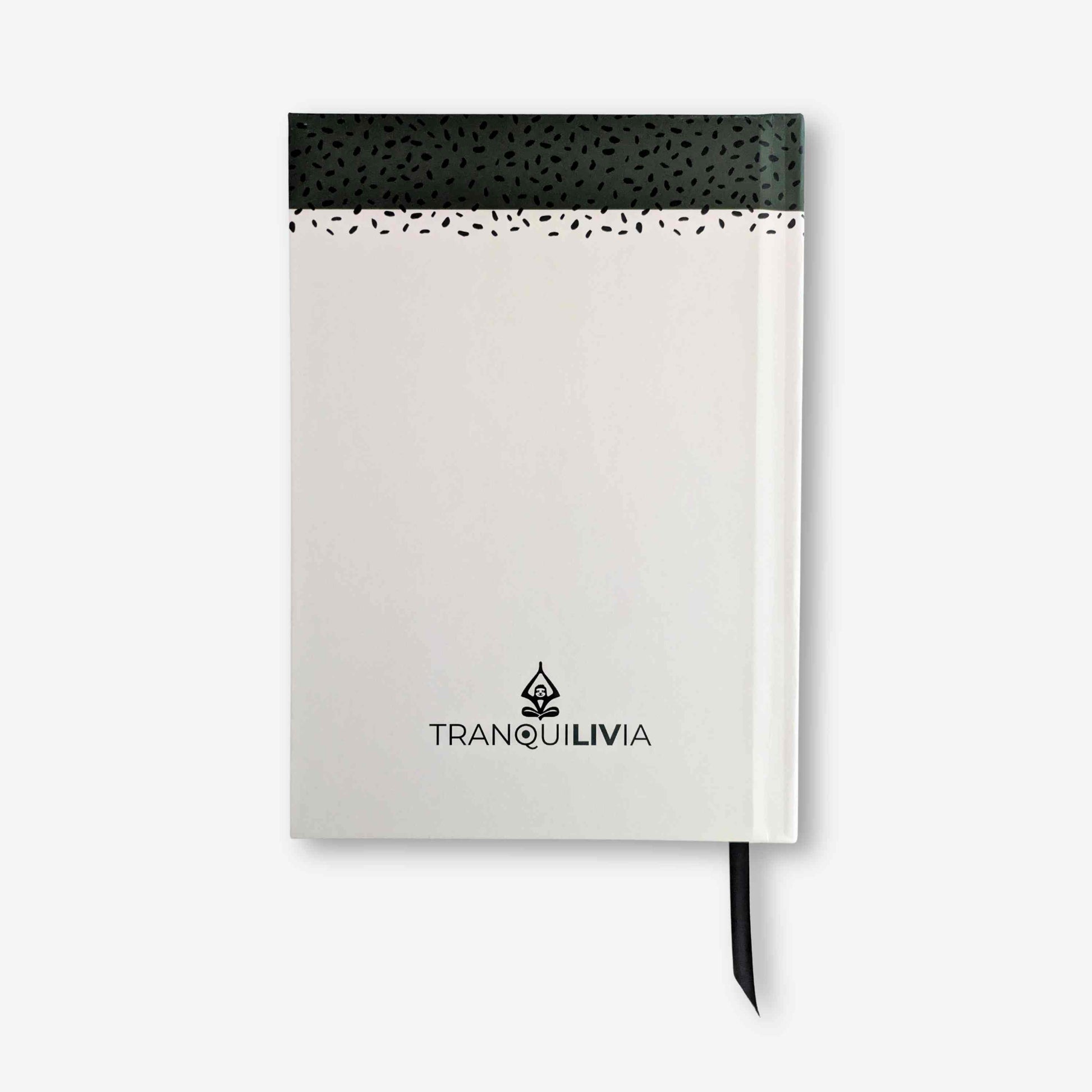 The back of a guided journal to support burnout and work stress relief titled 'The Burnout Reset' on a white background.